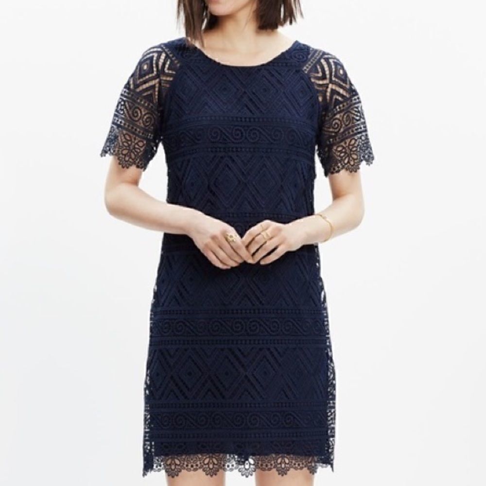 Madewell
 blue Lace Lyric Dress